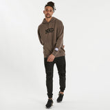 Nena & Pasadena Mens Affliction Relaxed Hooded Sweater - Pigment Shale Brown, MENS HOODIES, NENA PASADENA, Elwood 101