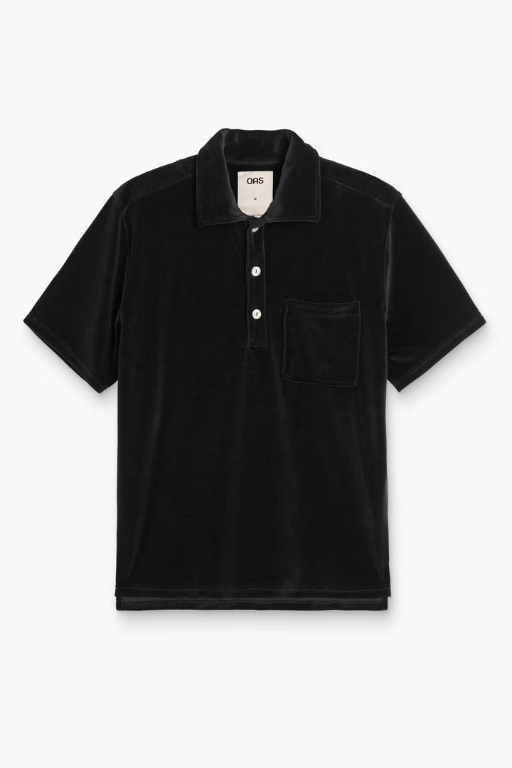 OAS Mens Nearly Black Girona Velour Shirt