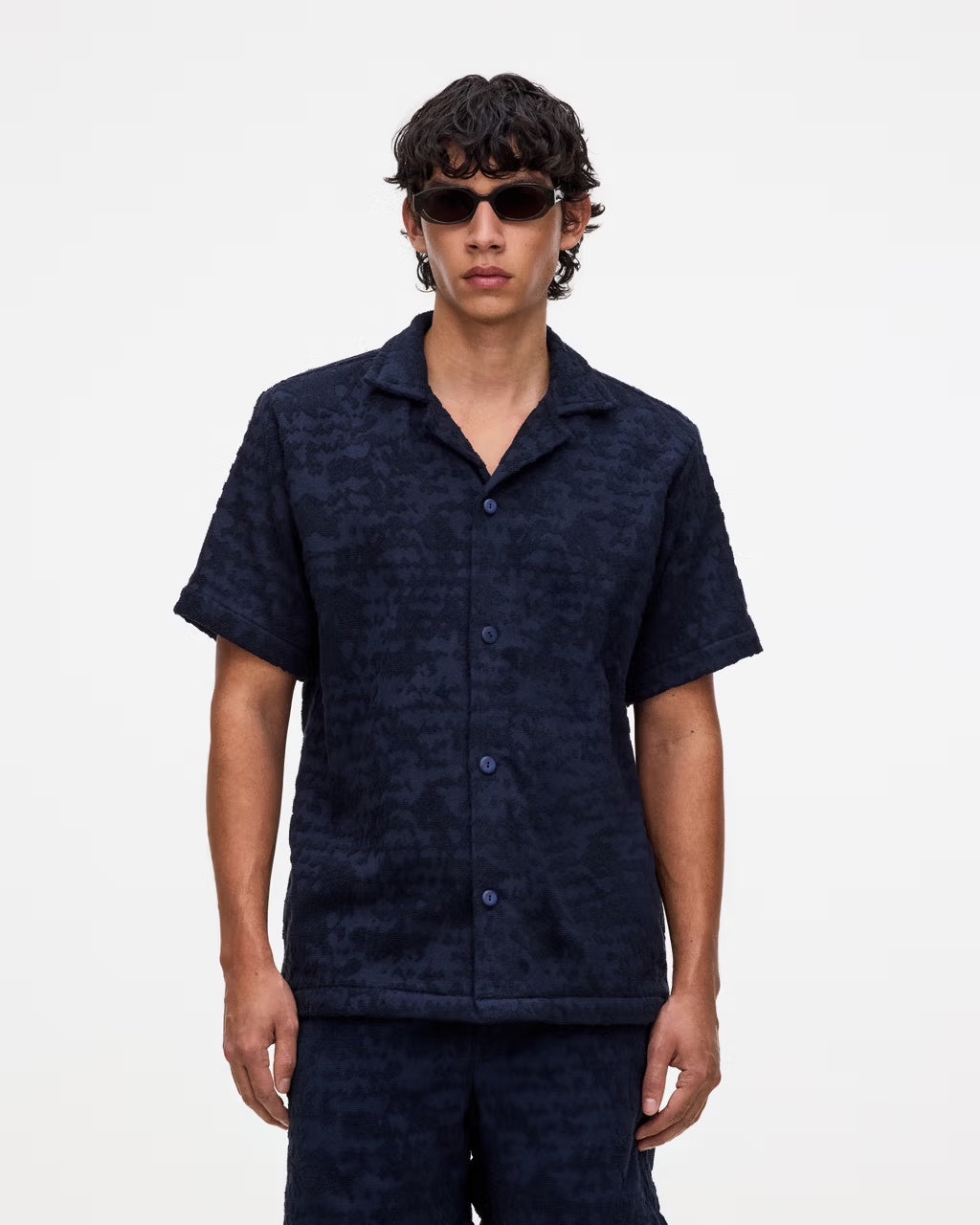 OAS Mens Night Lagoon Terry Shirt in Navy, MENS SHIRTS, OAS, Elwood 101