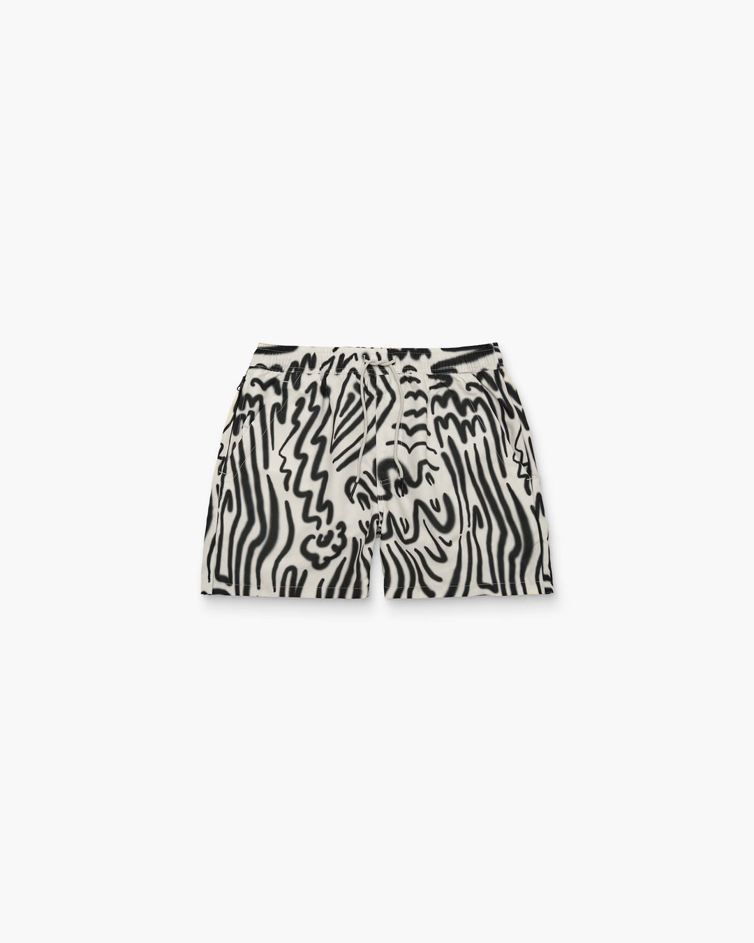 OAS Mens Aerosol Swim Shorts in White & Black