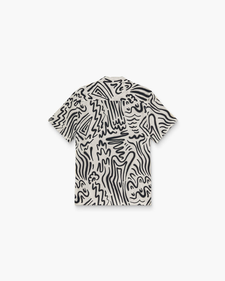 OAS Mens Aerosol Viscose Shirt in White & Black