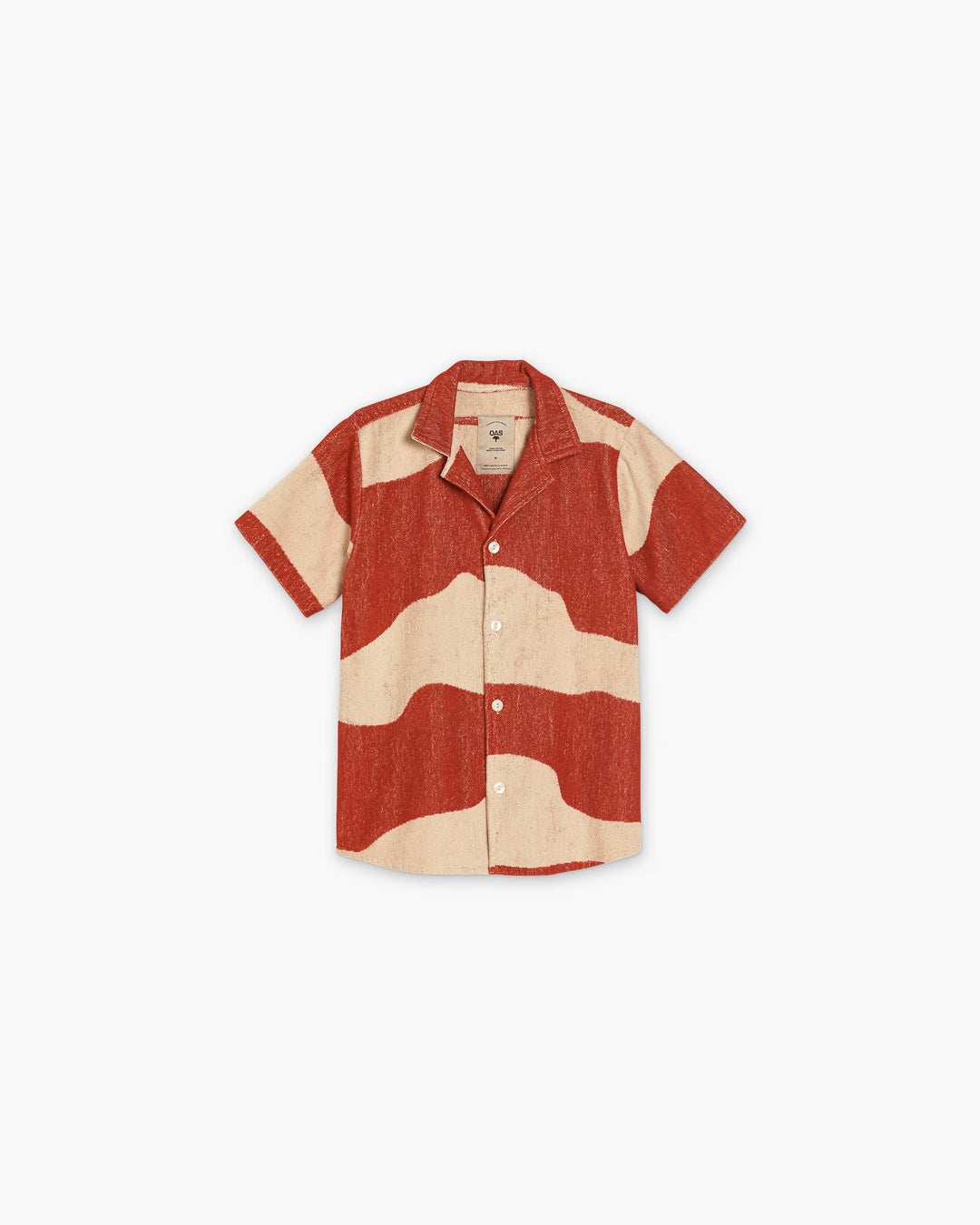 OAS Mens Amber Dune Cuba Terry Shirt in Brick Red