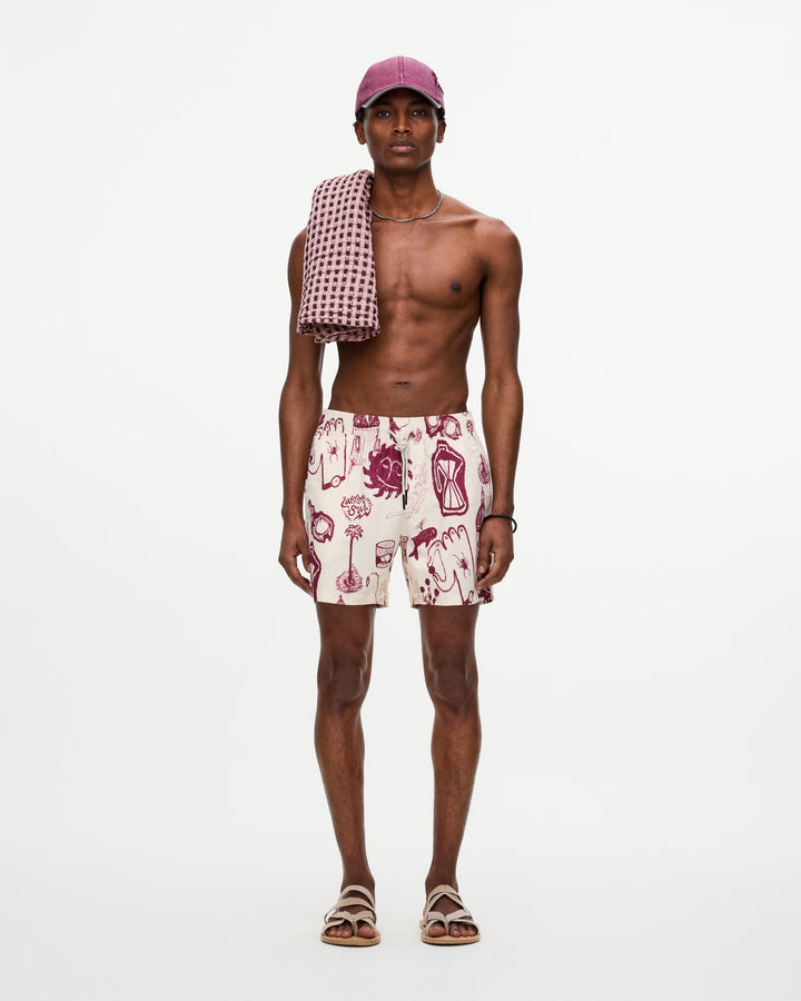 OAS Mens Cantina Swim Shorts in White