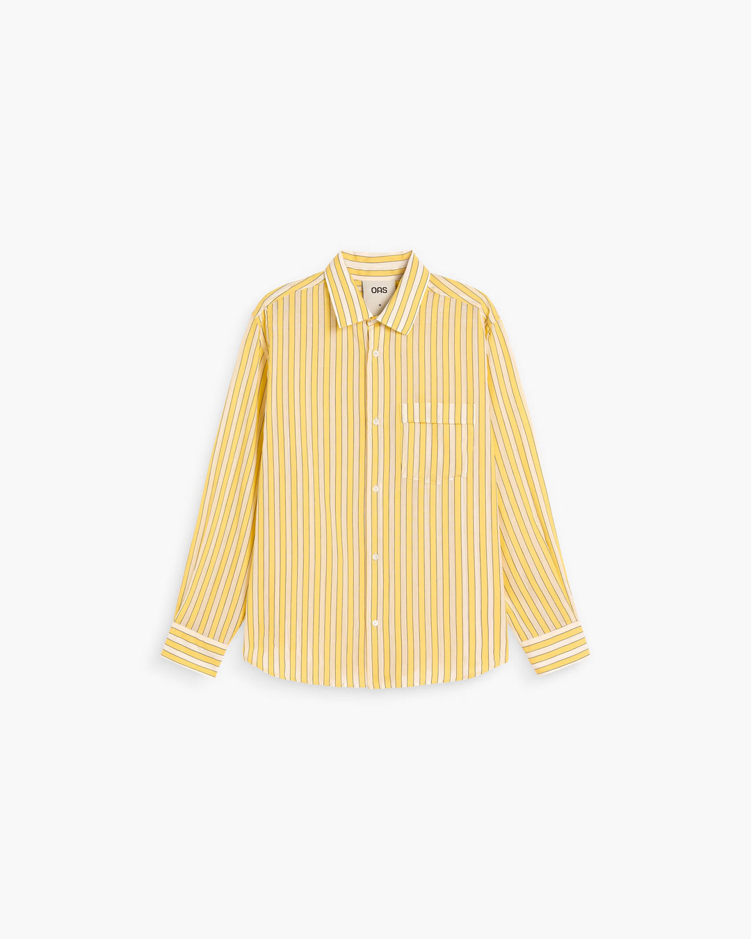OAS Company Mens Deckchair Piano Shirt in Yellow Stripe