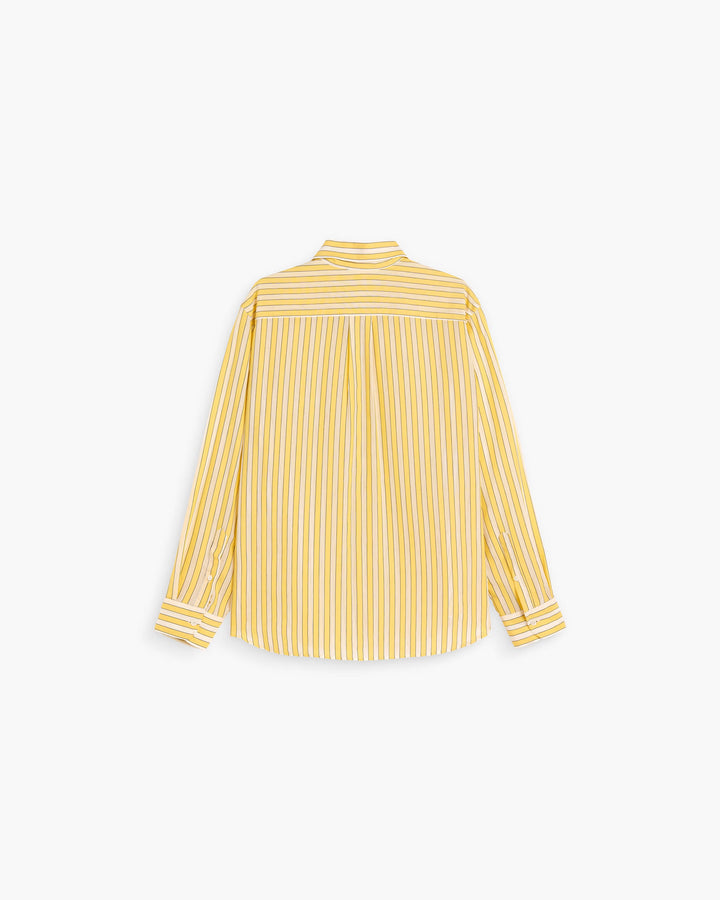 OAS Company Mens Deckchair Piano Shirt in Yellow Stripe