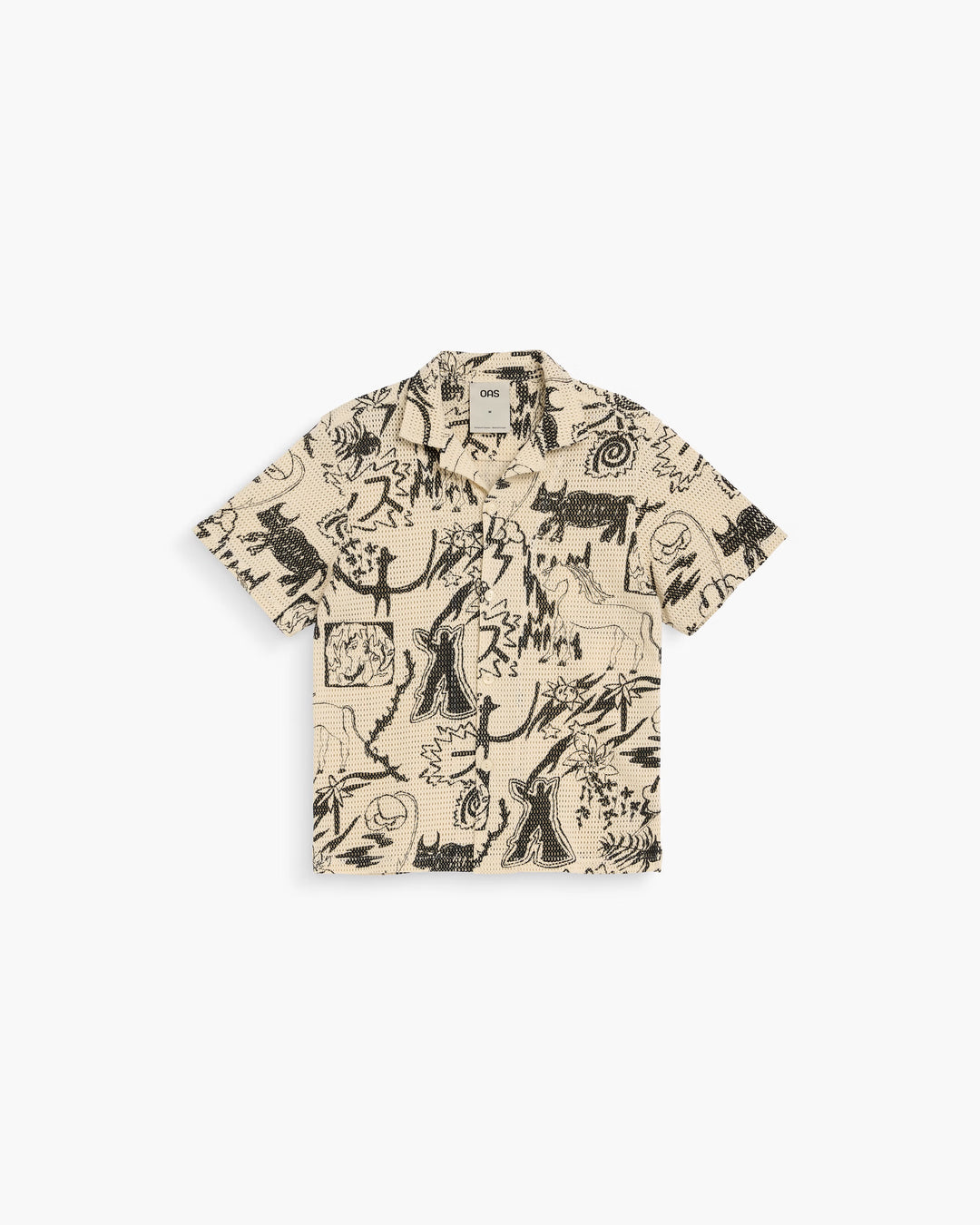OAS Company Mens Gensou Cuba Shirt in Beige