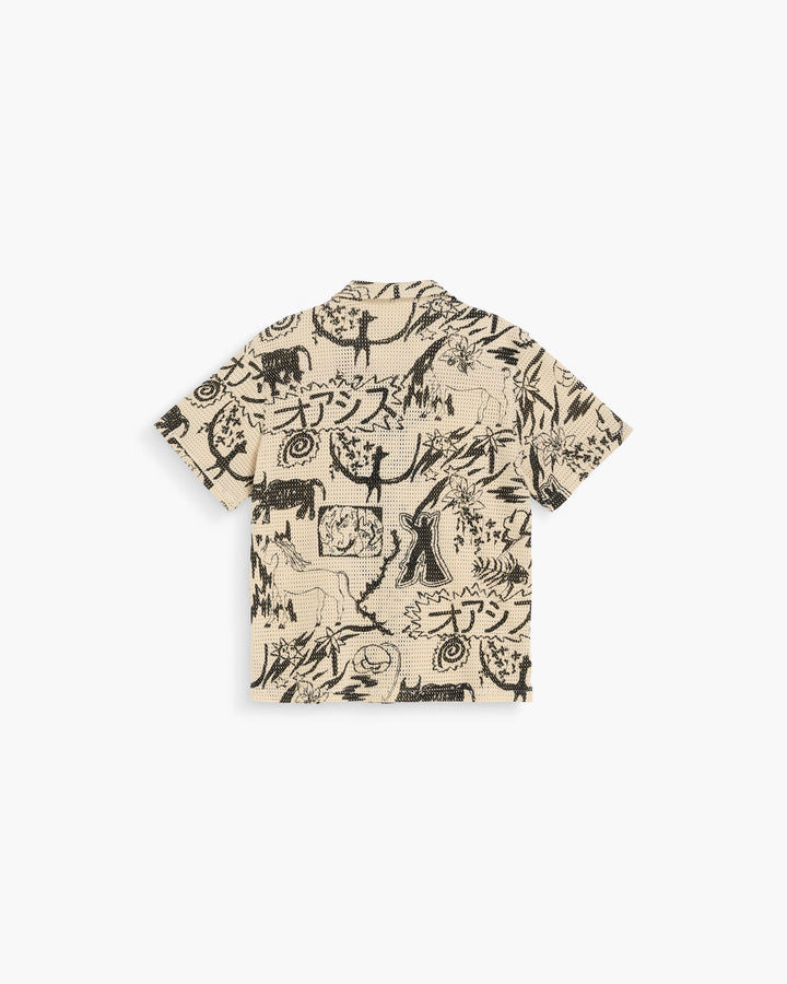 OAS Company Mens Gensou Cuba Shirt in Beige