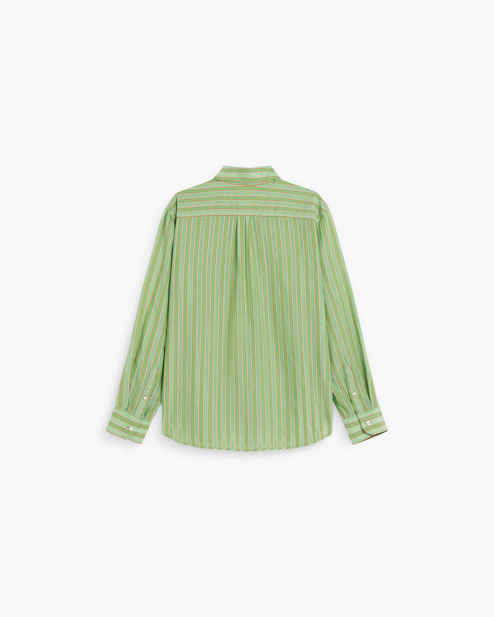 OAS Company Mens Sunshade Piano Shirt in Green Stripe