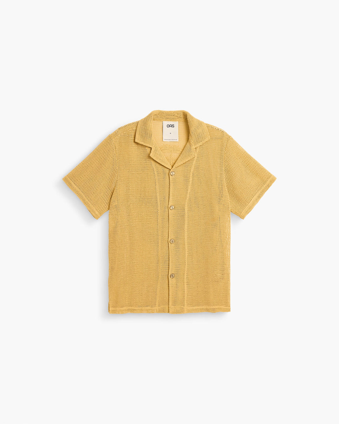 OAS Company Mens Terra Cuba Shirt in Mustard Yellow
