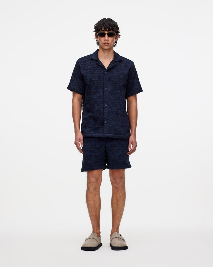 OAS Mens Night Lagoon Terry Shirt in Navy, MENS SHIRTS, OAS, Elwood 101
