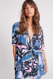 ONE TEASPOON Womens Hand Painted Floral Short Sleeve Shirt - Multi, WOMENS TOPS & SHIRTS, OneTeaspoon, Elwood 101