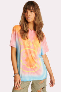 ONE TEASPOON Womens Nevermind Tie Dye Boyfriend Tee - Multi, WOMENS TEES & TANKS, OneTeaspoon, Elwood 101