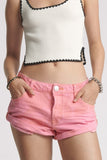 ONE TEASPOON Womens Pink Kiss Bandits Low Waist Denim Shorts - Pink Kiss, WOMENS SHORTS, OneTeaspoon, Elwood 101