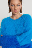 ONE TEASPOON Womens Fluffy Colour Blocked Sweater - Aqua, WOMENS KNITS & SWEATERS, OneTeaspoon, Elwood 101