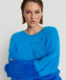 ONE TEASPOON Womens Fluffy Colour Blocked Sweater - Aqua, WOMENS KNITS & SWEATERS, OneTeaspoon, Elwood 101