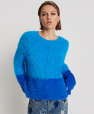 ONE TEASPOON Womens Fluffy Colour Blocked Sweater - Aqua, WOMENS KNITS & SWEATERS, OneTeaspoon, Elwood 101