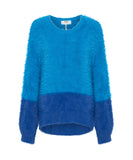 ONE TEASPOON Womens Fluffy Colour Blocked Sweater - Aqua, WOMENS KNITS & SWEATERS, OneTeaspoon, Elwood 101