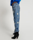 ONE TEASPOON Womens Johnny Blue Star Saints Boyfriend Jeans, WOMENS DENIM, OneTeaspoon, Elwood 101