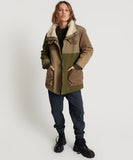 ONE TEASPOON Womens Khaki Patchworked Defender Coat - Khaki, WOMENS COATS & JACKETS, OneTeaspoon, Elwood 101