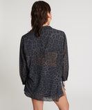 ONE TEASPOON Womens Leopard Chiffon Longline Shirt - Leopard, WOMENS TOPS & SHIRTS, OneTeaspoon, Elwood 101