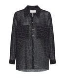 ONE TEASPOON Womens Leopard Chiffon Longline Shirt - Leopard, WOMENS TOPS & SHIRTS, OneTeaspoon, Elwood 101