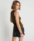 ONE TEASPOON Womens OTS Khaki 2 Tone Equipment Tank - Khaki -, WOMENS TEES & TANKS, OneTeaspoon, Elwood 101