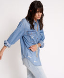 ONE TEASPOON Womens Pacifica Classic Everyday Denim Shirt, WOMENS TOPS & SHIRTS, OneTeaspoon, Elwood 101