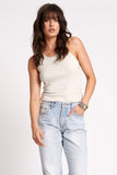 ONE TEASPOON Womens Rib Singlet Stone, WOMENS TEES & TANKS, OneTeaspoon, Elwood 101
