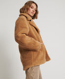 ONE TEASPOON Womens Tan Teddy Coat - Tan, WOMENS COATS & JACKETS, OneTeaspoon, Elwood 101