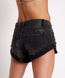 ONE TEASPOON Womens The Bower Bandits Low Waist Denim Short Black, WOMENS SHORTS, OneTeaspoon, Elwood 101