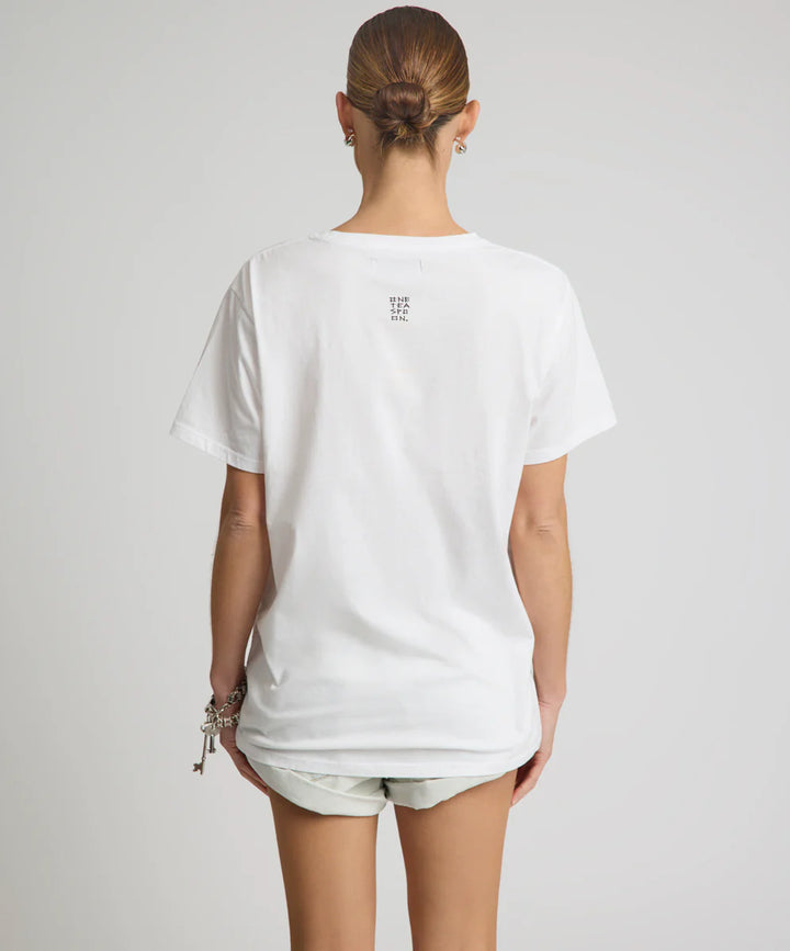 ONE TEASPOON Womens Art Boyfriend Tee in White