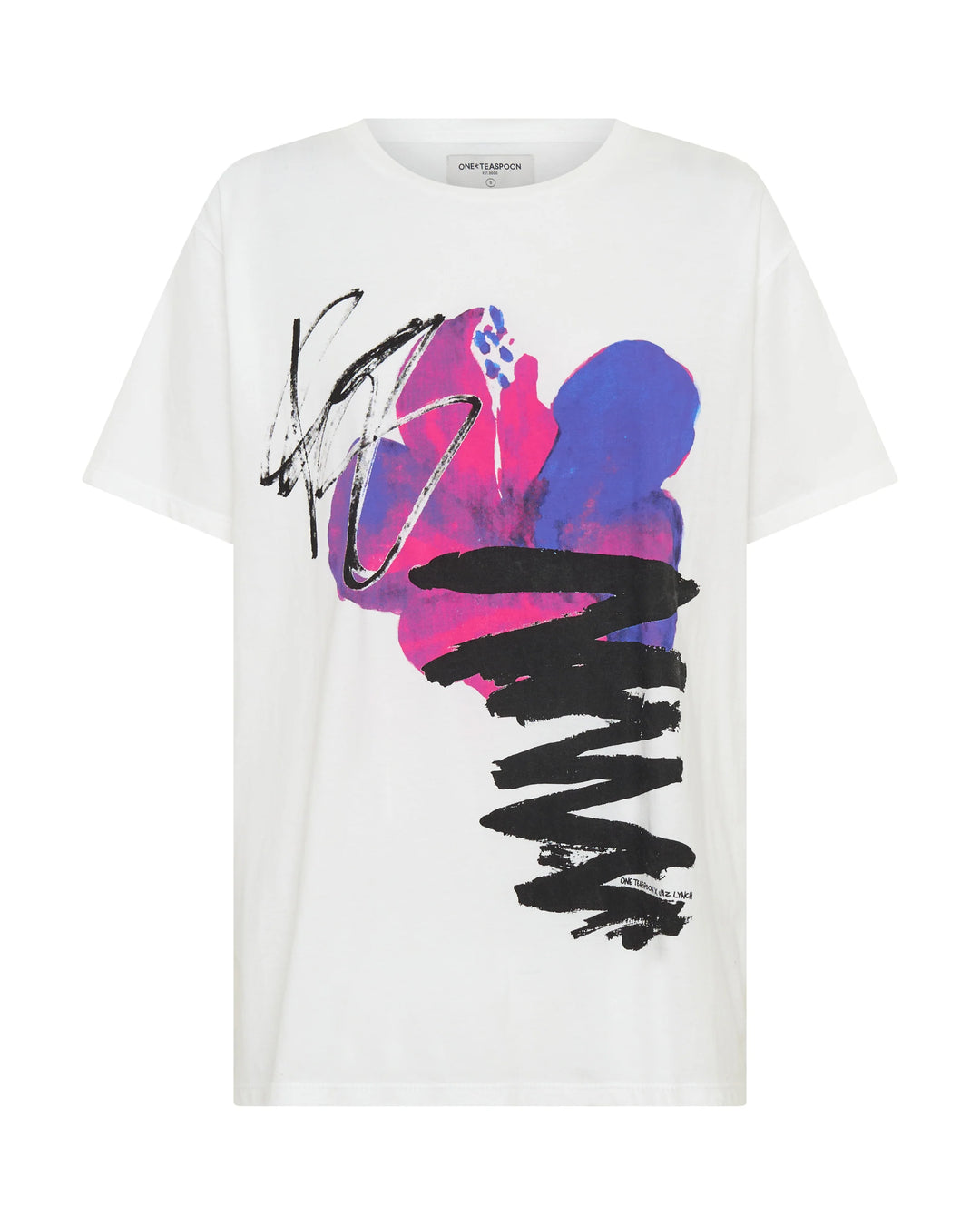 ONE TEASPOON Womens Art Boyfriend Tee in White