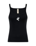 ONE TEASPOON Womens Black One Teaspoon Fine Rib Singlet - Black, WOMENS TEES & TANKS, OneTeaspoon, Elwood 101