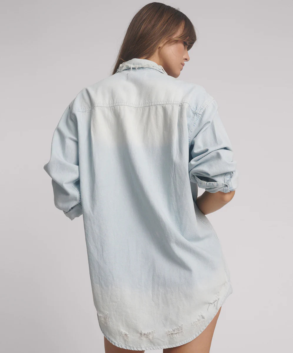 ONE TEASPOON Womens Classic Everyday Chambray Denim Shirt - Classic, WOMENS TOPS & SHIRTS, OneTeaspoon, Elwood 101