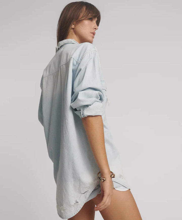 ONE TEASPOON Womens Classic Everyday Chambray Denim Shirt - Classic, WOMENS TOPS & SHIRTS, OneTeaspoon, Elwood 101