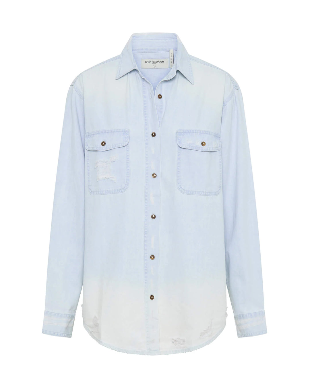 ONE TEASPOON Womens Classic Everyday Chambray Denim Shirt - Classic, WOMENS TOPS & SHIRTS, OneTeaspoon, Elwood 101