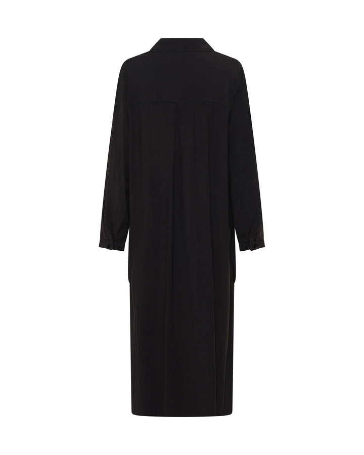 ONE TEASPOON Womens Crushed Midi Shirt Dress in Black, WOMENS DRESSES, OneTeaspoon, Elwood 101