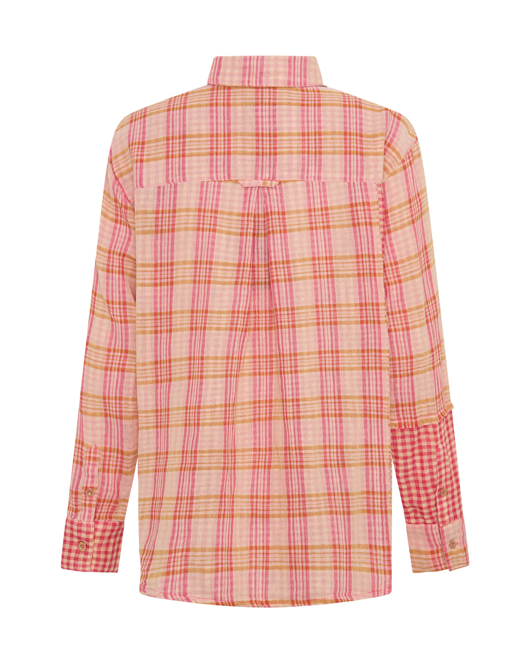 ONE TEASPOON Womens Flannel Checked Cotton Muslin Shirt in Pink Check