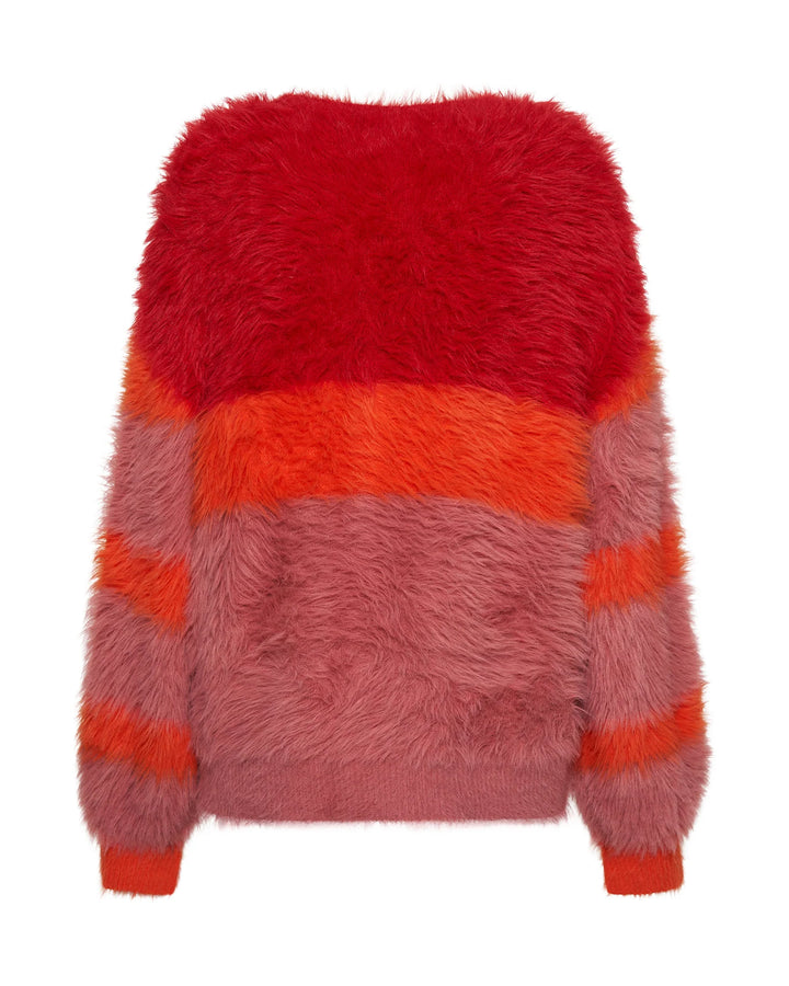 ONE TEASPOON Womens Fluffy Colour Block Sweater - Sunset, WOMENS KNITS & SWEATERS, OneTeaspoon, Elwood 101