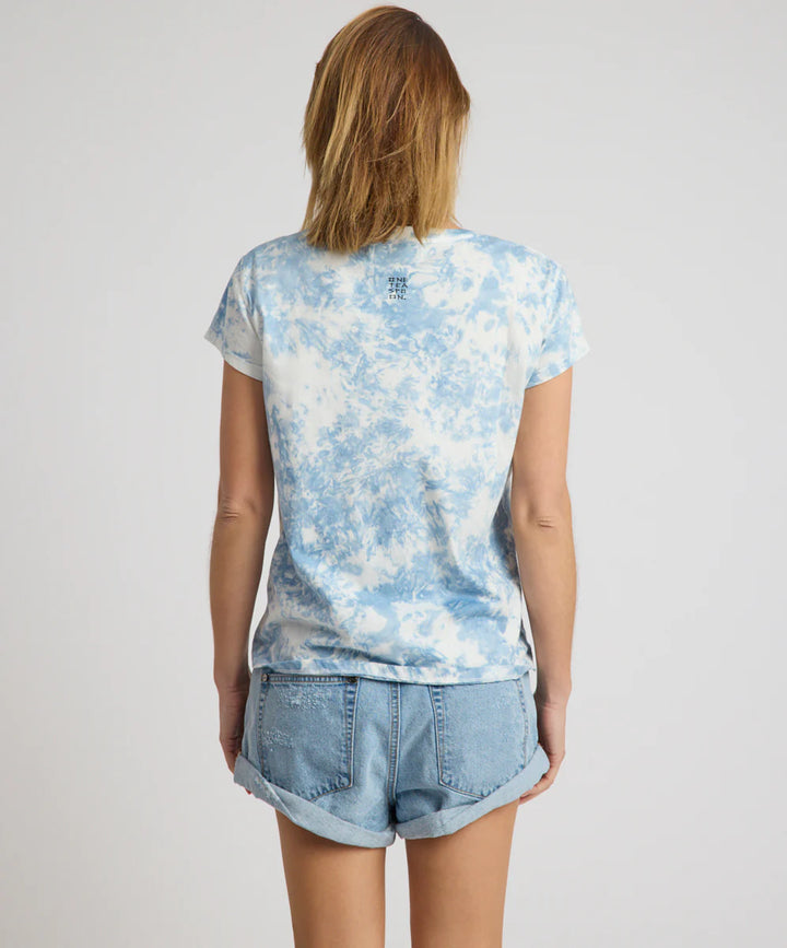 ONE TEASPOON Womens Heart Tie Dye Classic Tee in Faded Blue, WOMENS TEES & TANKS, OneTeaspoon, Elwood 101