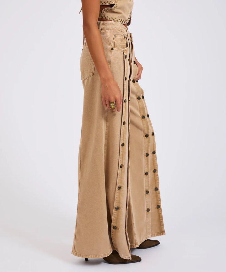 ONE TEASPOON Womens Hollywoods High Waist Wide Leg Denim Jeans in Warm Tan, WOMENS DENIM, OneTeaspoon, Elwood 101