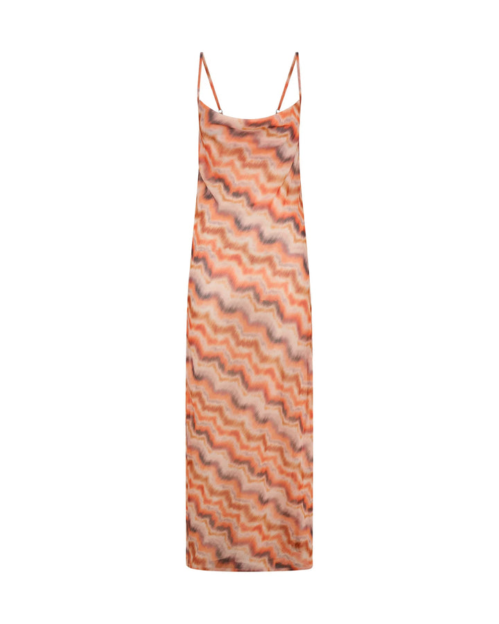 ONE TEASPOON Womens Jagger Sheer Slip Maxi Dress in Sunset Chevron Print, WOMENS DRESSES, OneTeaspoon, Elwood 101