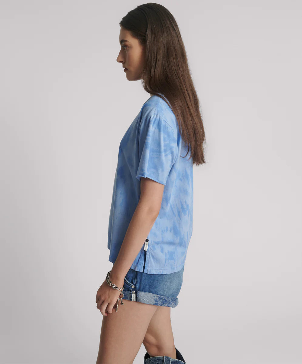 ONE TEASPOON Womens Love Sweat Split Hem Tee - Blue, WOMENS TEES & TANKS, OneTeaspoon, Elwood 101