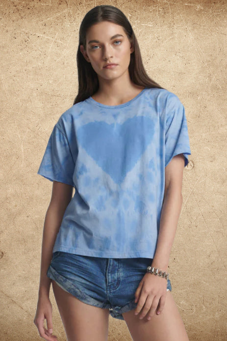 ONE TEASPOON Womens Love Sweat Split Hem Tee - Blue, WOMENS TEES & TANKS, OneTeaspoon, Elwood 101