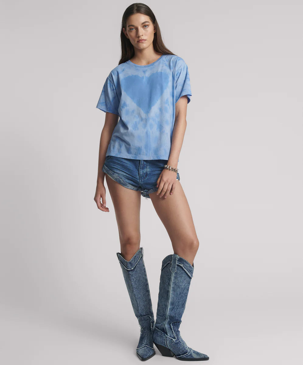 ONE TEASPOON Womens Love Sweat Split Hem Tee - Blue, WOMENS TEES & TANKS, OneTeaspoon, Elwood 101