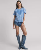 ONE TEASPOON Womens Love Sweat Split Hem Tee - Blue, WOMENS TEES & TANKS, OneTeaspoon, Elwood 101