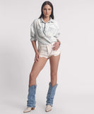ONE TEASPOON Womens Milk Bandits Low Waist Denim Shorts - Milk, WOMENS SHORTS, OneTeaspoon, Elwood 101