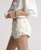 ONE TEASPOON Womens Milk Bandits Low Waist Denim Shorts - Milk, WOMENS SHORTS, OneTeaspoon, Elwood 101