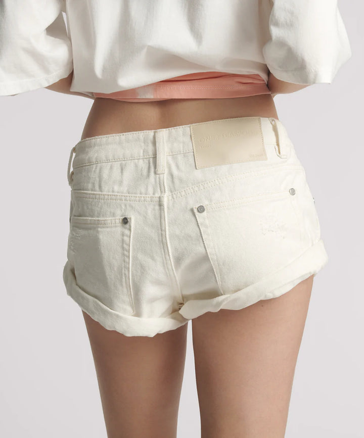 ONE TEASPOON Womens Milk Bandits Low Waist Denim Shorts - Milk, WOMENS SHORTS, OneTeaspoon, Elwood 101