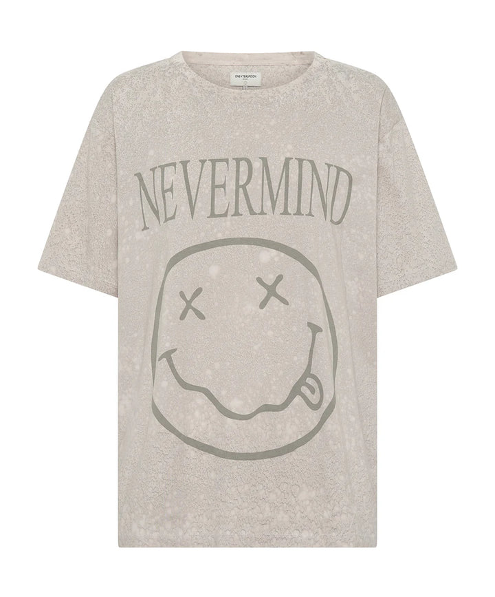 ONE TEASPOON Womens Nevermind Hand Dyed Raindrop Boyfriend Tee - Stone, WOMENS TEES & TANKS, OneTeaspoon, Elwood 101